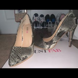 Women’s snake print heels